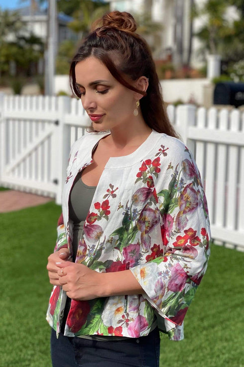 Rose Linen Coat
